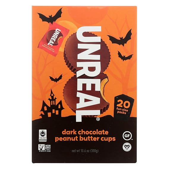 UNREAL Halloween Dark Chocolate Peanut Butter Cups, 10.6 OZ