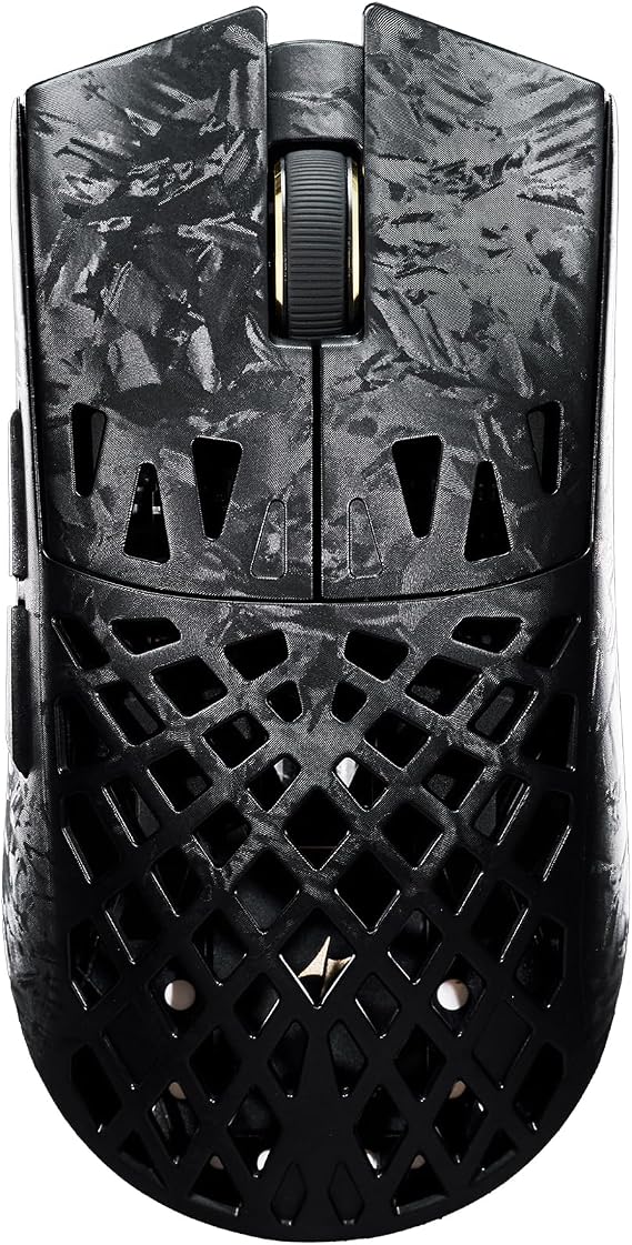ATK Blazing Sky GHOST Hollow Carbon Fiber Wireless Gaming Mouse,PAW3950 Ultra Sensor, Nordic 54L15, 8k Poling, 48g, Tri-Mode 2.4G/Bluetooth/Wired