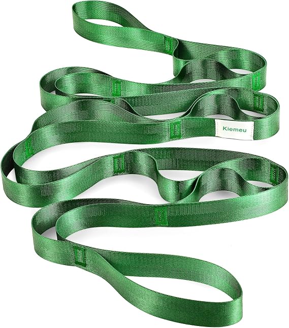 Stretch Strap With Loops For Physical Therapy And Yoga, 8 ft Long
