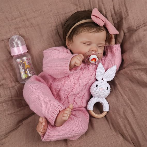 WOOROY Realistic Reborn Baby Dolls Aria, 18-Inch Real Life Newborn Girl