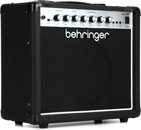 BEHRINGER HA-20R 8-inch Speaker Guitar Combo Amp 20-Watt with 2 Independent Channels, Revolutionary VTC Technology, Real Spring Reverb and Custom Bugera