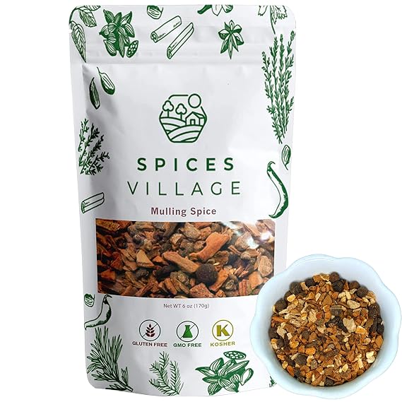 SPICES VILLAGE Mulling Spices for Apple Cider and Mulled Wine, 6 oz