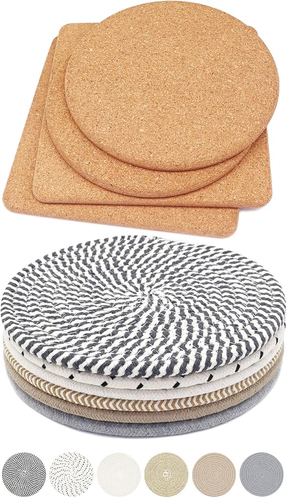 Silicone Round White Heat Resistant Trivets