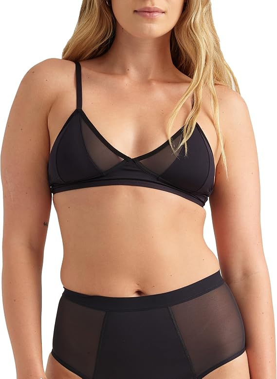 saalt Mesh Bralette for Women, Light Support