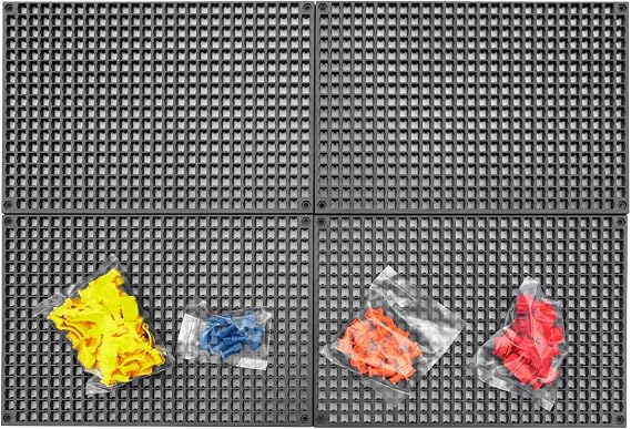 Organizer Genie 76 Piece Pegboard Tool Organizer Starter Kit, Flexible and Specially Designed to Hold All Tools - 4 Modular Peg Boards, 36 Socket Holders, 36 Universal Clips