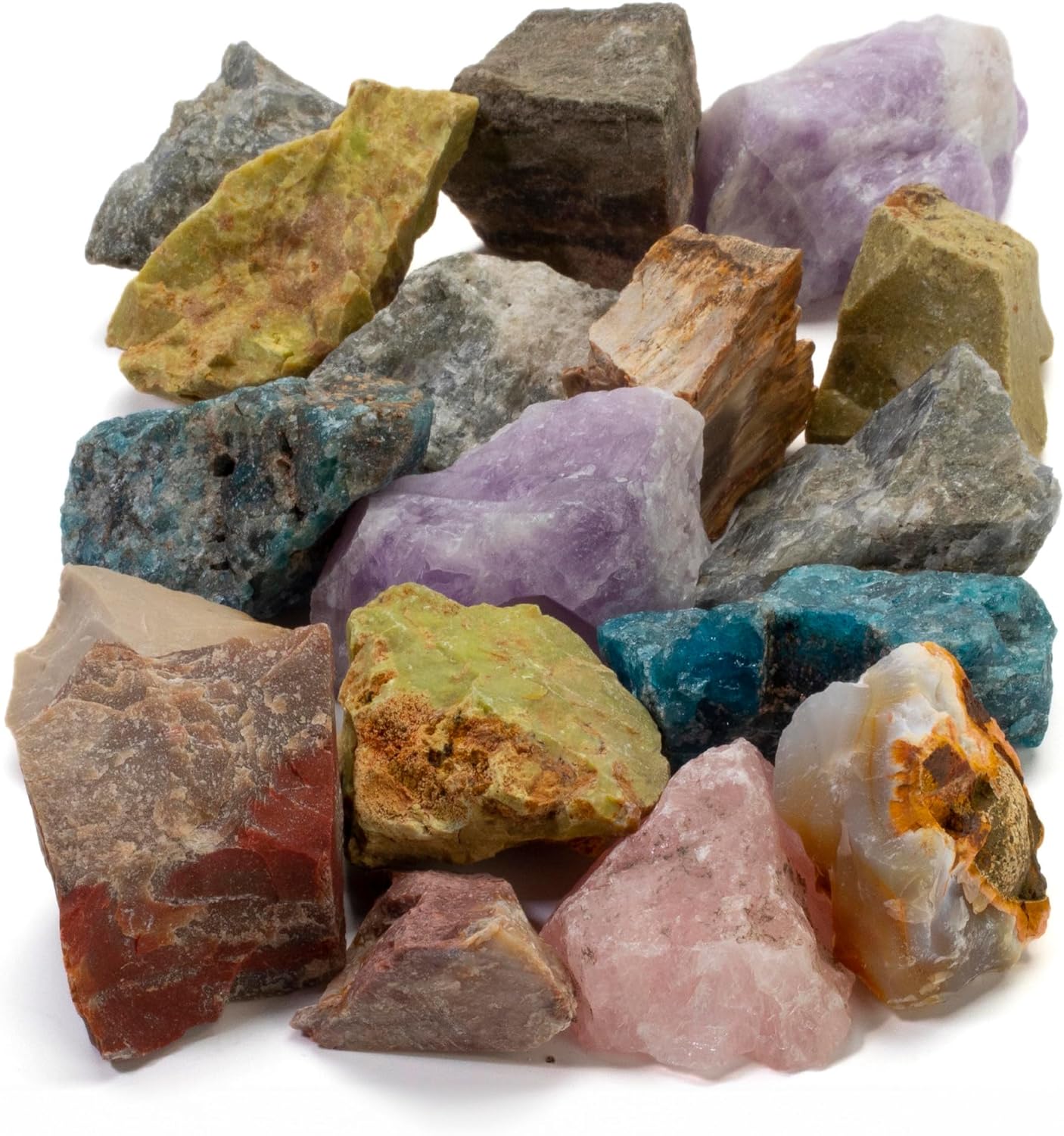 KALIFANO Rough with Healing & Calming Effects - AAA Grade High Energy Raw with Information Card - Reiki Crystal Used for Stress Relief and Tranquility (Family Owned and Operated)