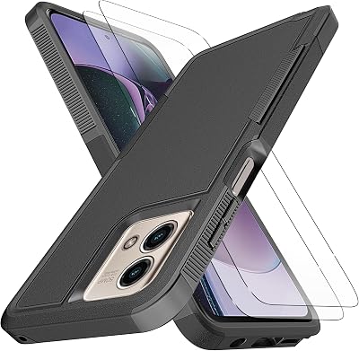 for Moto G Stylus 2023 5G Case [10 FT Military Grade Drop Protection] [Non-Slip] [2 pcs TPE HD Screen Protector] Heavy Duty Full-Body Shockproof Case Motorola Moto G Stylus 2023 5G 6.6-Black