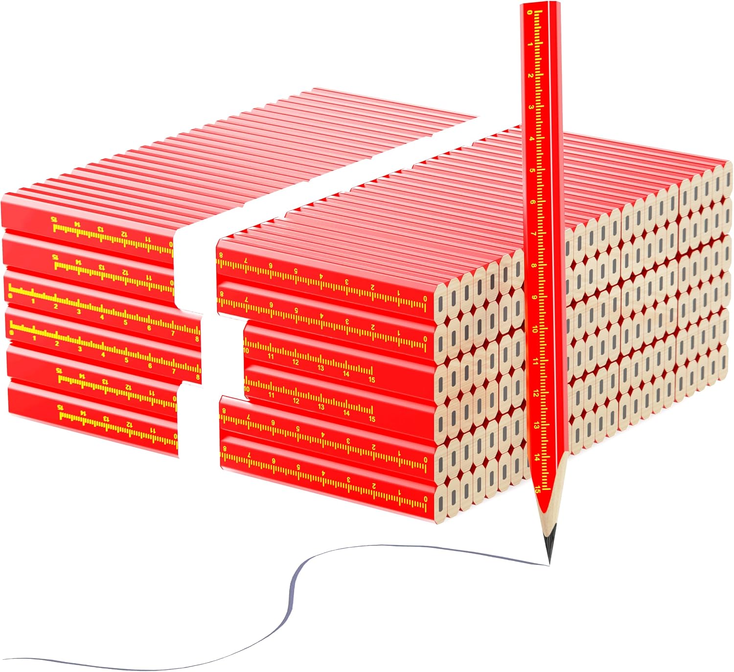 KR. LIF 110 PCS Construction Carpenter Pencils, Carpenter Marking Pencil for Woodworking Concrete Scriber Marking Tool pica pencils110