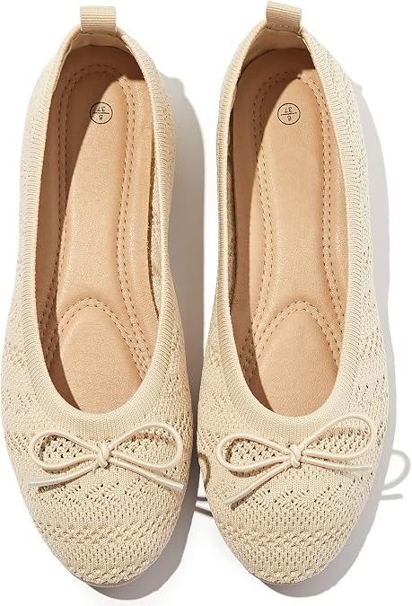 Women's Flats Shoes Dress Shoes Round Toe Ballet Flats Comfortable Crochet Lace Black Flats Low Heel