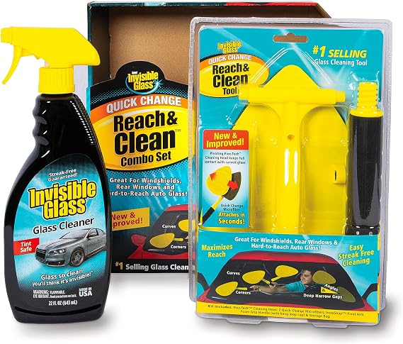 Invisible Glass Reach & Clean Windshield Cleaner Tool Kit, Spray, 99050