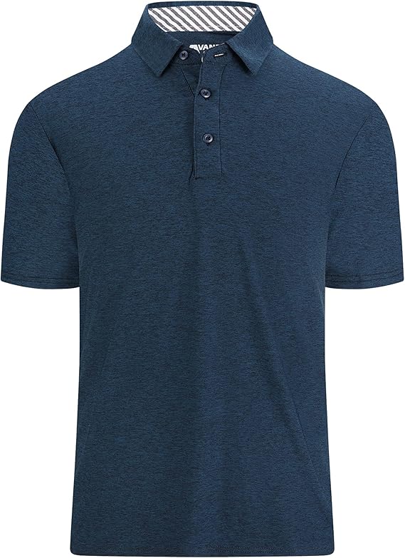 Alex Vando Mens Golf Shirt Moisture Wicking Quick-Dry Short Sleeve Polo