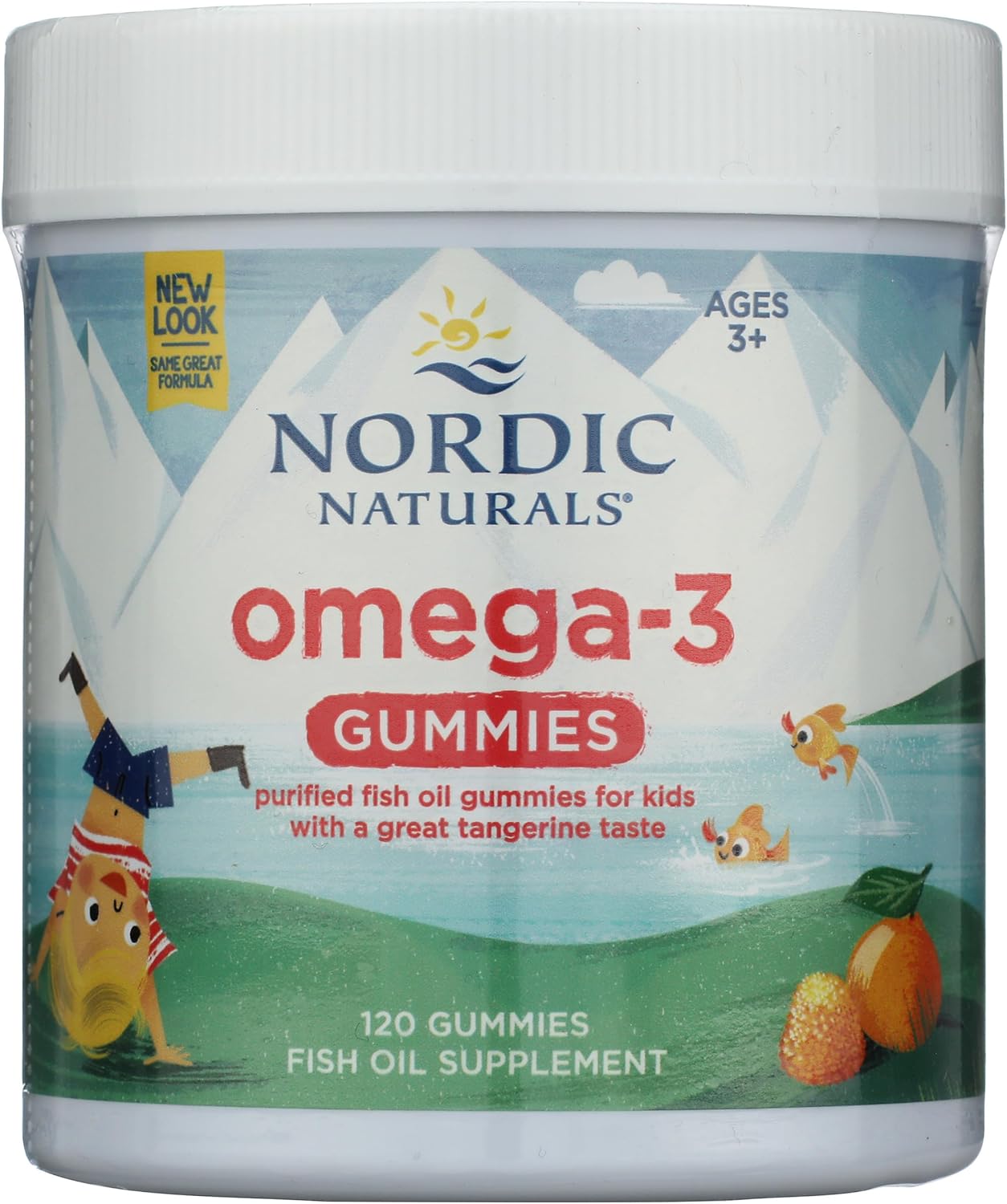 Nordic Naturals Nordic Omega-3 Gummies, 82mg Tangerine Treats - 120 Gummies