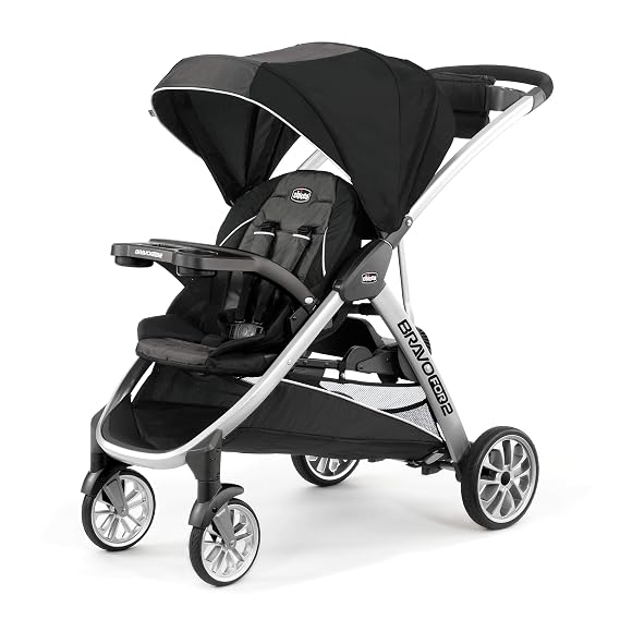 Chicco BravoFor2 Standing/Sitting Double Stroller w/Child & Parent Tray