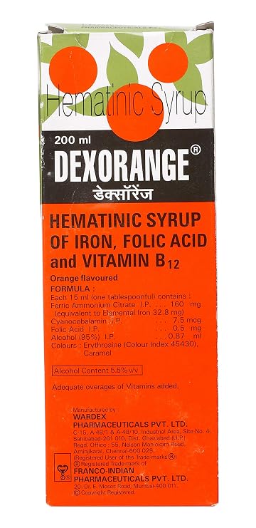 Dexorange Syrup, 200ml (Orange flavored)