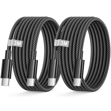 USB C Charger Cable 3M 2Pack, 60W Type C Charger Cable Fast Charging 3M