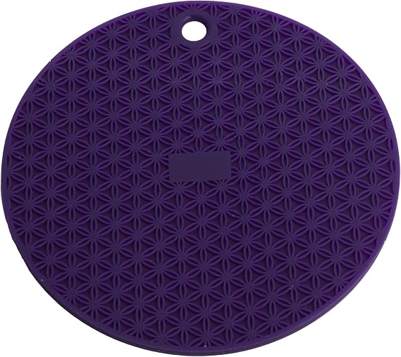 MIU France Round Silicone Trivet, Purple