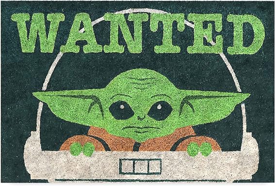 Decorative Door front Mat with Monnhein Design, Outdoor/In-Home/Bathroom/Kitchen/Bedroom/Entrance Mats (Baby Yoda, 45X70)