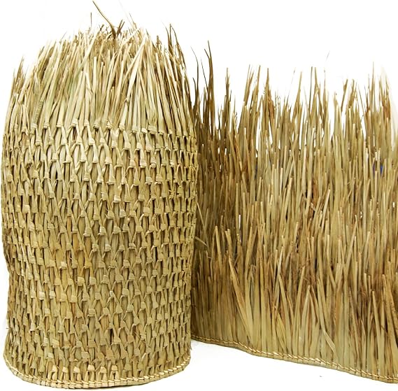 Forever Bamboo Mexican Palm Thatch Runner Roll, 30" H x 8' L