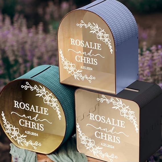 Wedding Card Box Customized Card Box for Wedding Personalized Wedding Card Box for Reception Custom Acrylic Wedding Card Box Gifts Envelop Box Desgin Your Own Card Boxes