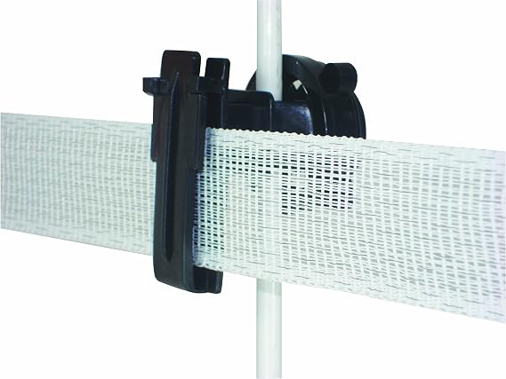 Round Post Polytape Screw-On Insulator, 2-Inch, Black