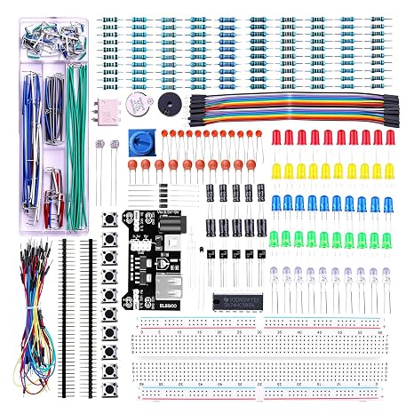 ELEGOO Upgraded Electronics Fun Kit w/Power Supply Compatible with Arduino