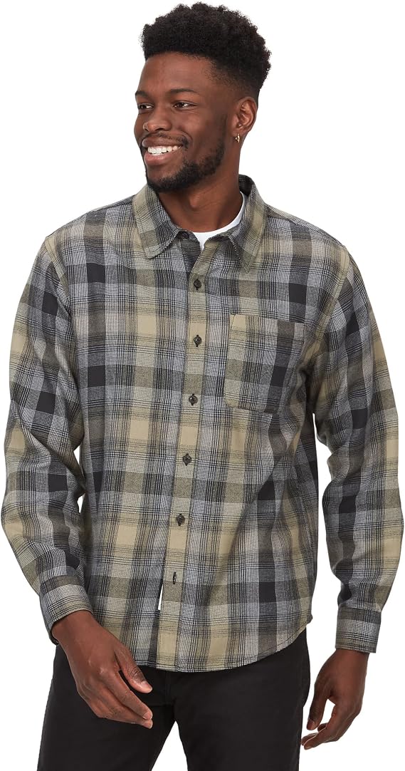 Marmot Fairfax Novelty Lightweight Flannel Long Sleeve Black MD