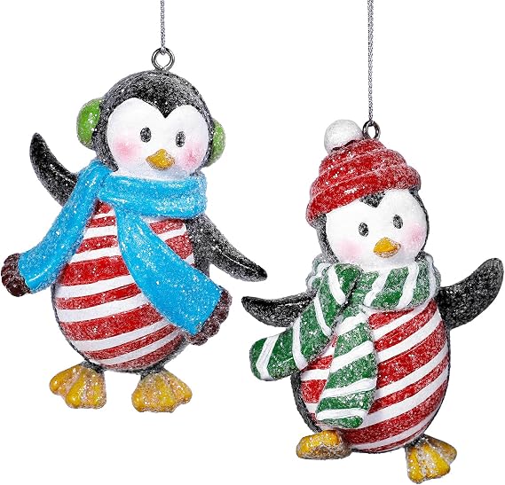 Christmas Tree Decorations, Penguin Hanging Ornaments, Holiday Personalized, Holiday Party & Home Decorations, 2 PCS
