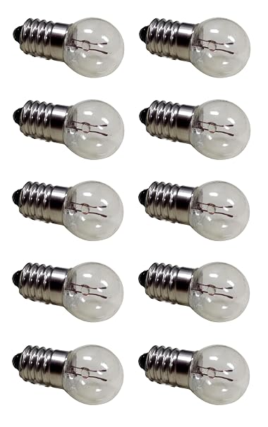Mini Lamps 3.8v, 0.2A - Pack of 10 Miniature Bulbs