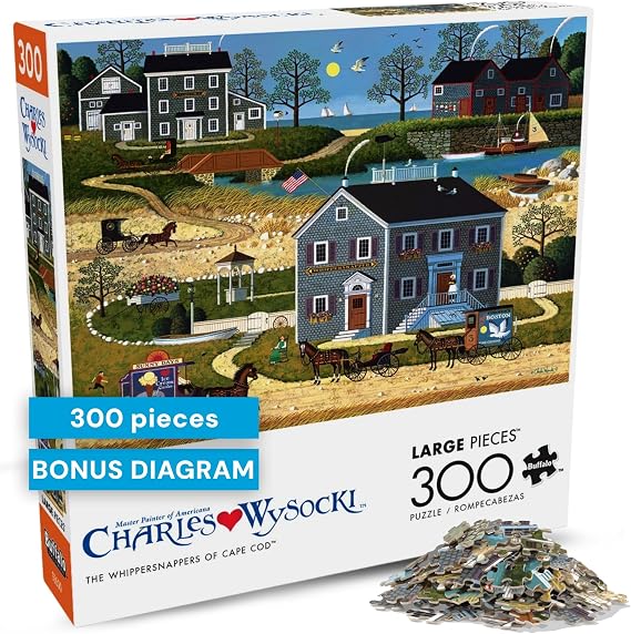 Buffalo Games Charles Wysocki, Whippersnappers Cape Cod, 300 Piece Puzzle