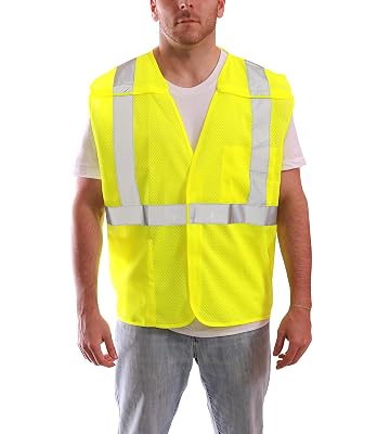 Tingley Job Sight V70522 High Visibility Class 2 Breakaway Vest, L-XL, Fluorescent Yellow-Green