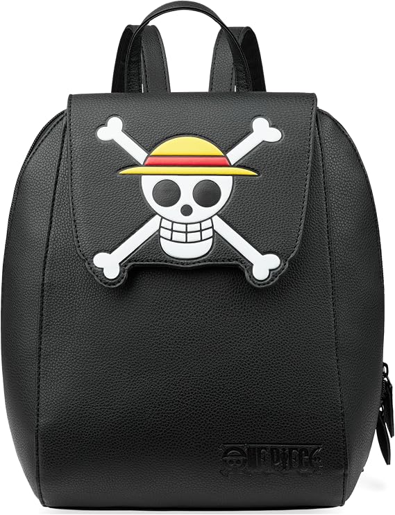 Get Trend One Piece Backpack for Women & Teens, Cute Anime Work & Travel Ladies Bag, PU Faux Leather Bag Girls, Gifts for Her (Black One Piece)