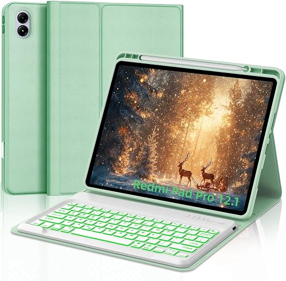 IVEOPPE Keyboard Case for Xiaomi Redmi Pad 2 Pro/Pad Pro/Poco Pad 12.1 inch