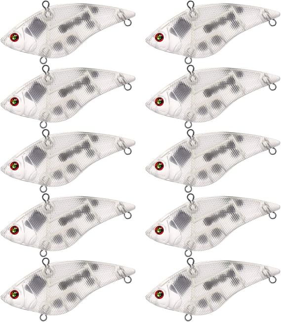 20pcs Lures Blank,Unpainted Fishing Lures Blank Minnow Crankbaits Hard Bait Bodies Set 7.3cm 14.7g