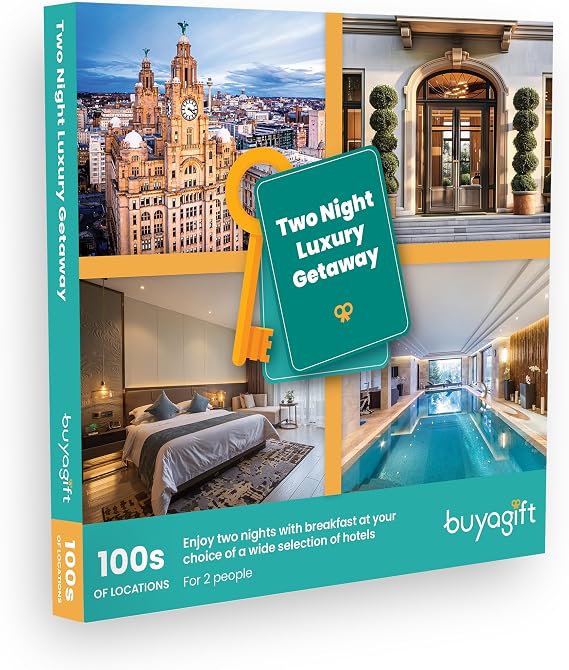 Buyagift 2-Night Luxury Getaway Experience Gift Box for 2 - Over 525 Luxury Breaks With Breakfast Across the UK