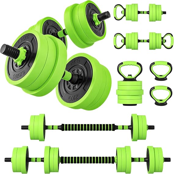 SPORTNOW 4 in 1 Adjustable Dumbbell Set Used as Dumbbells, Kettlebell, Push Up Stand, Free Weights Set for Men and Women, Home Gym Workout