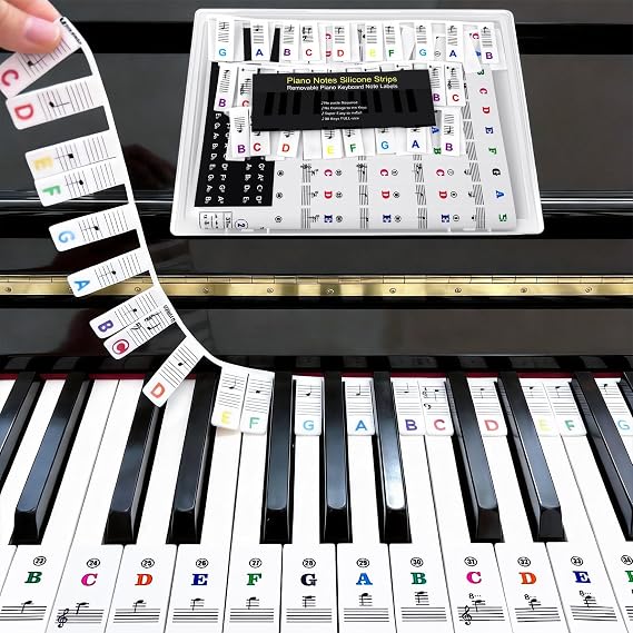 Piano Notes Guide for Beginner, Removable Silicone