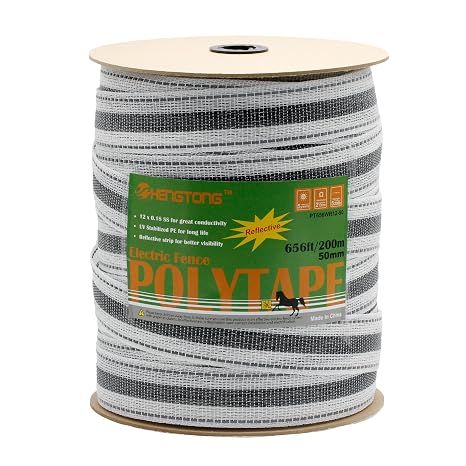 Reflective Electric Fence Poly Tape 2 Inch 656 Feet