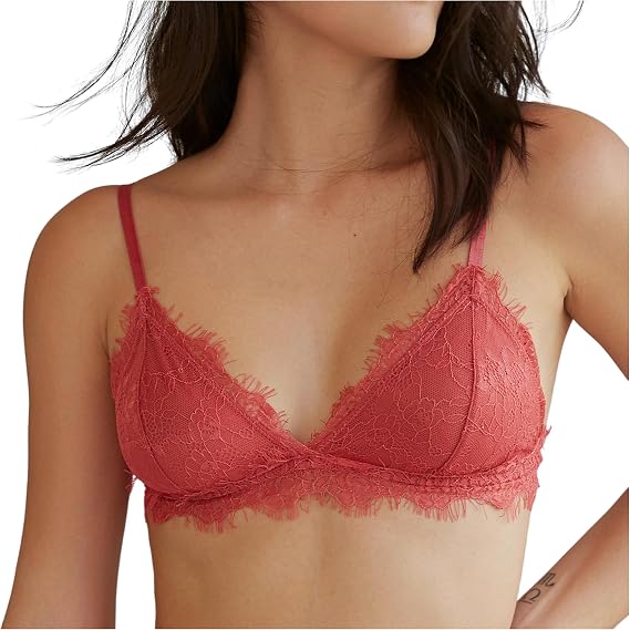 Mesh Lace Bra, Wireless Triangle Bralette for A-BCup