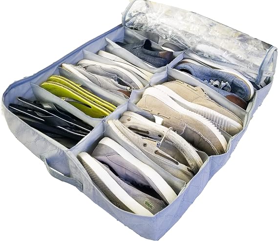 5 STAR SUPER DEALS Shoe Storage Chest 14 pocket grey