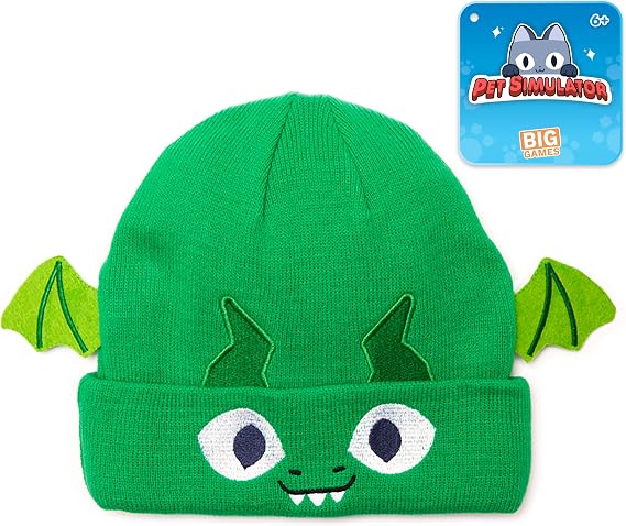 Pet Simulator - Dragon Embroidered Knit Beanie (Unisex) [Includes DLC] Multicolor