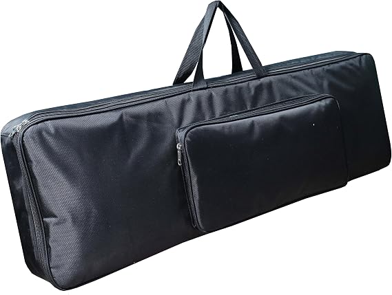 Baritone Case For Yamaha Tyros5 76-Key Keyboard Padded Sponge Full Black Bag Size(56X20X8) inches