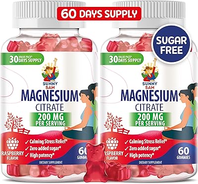 Magnesium Gummies for Kids & Adults - 200mg - Calm Magnesium Chews - Magnesium Citrate Chewable Supplement for Mood & Muscle Support