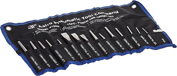 Astro Pneumatic Tool 1600 16-Piece Punch and Chisel Set