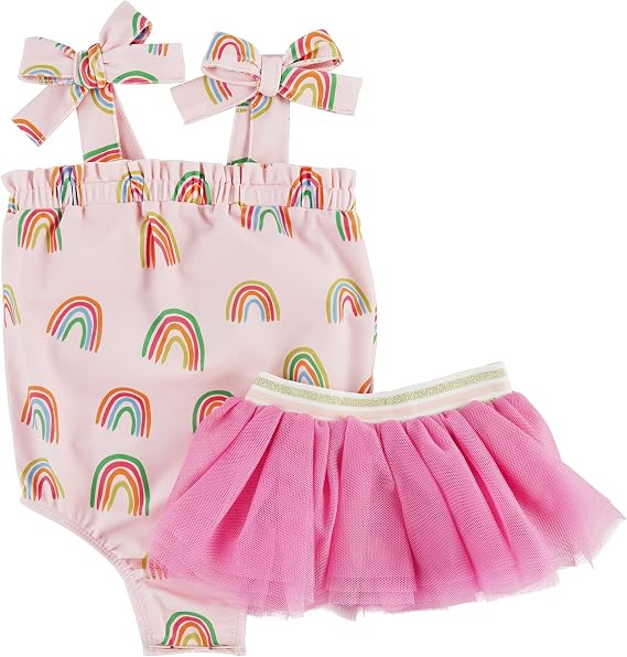 Mud Pie Girls Baby Swimsuit & Tutu Set