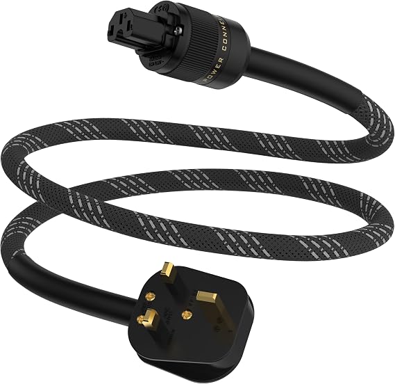 Tertullus Audiophile Power Cable Hifi Power Cable Ofc Power Cord Male To Female Home Audio Cable For Hifi Cd Tube Amplifier (1.5m, P101)