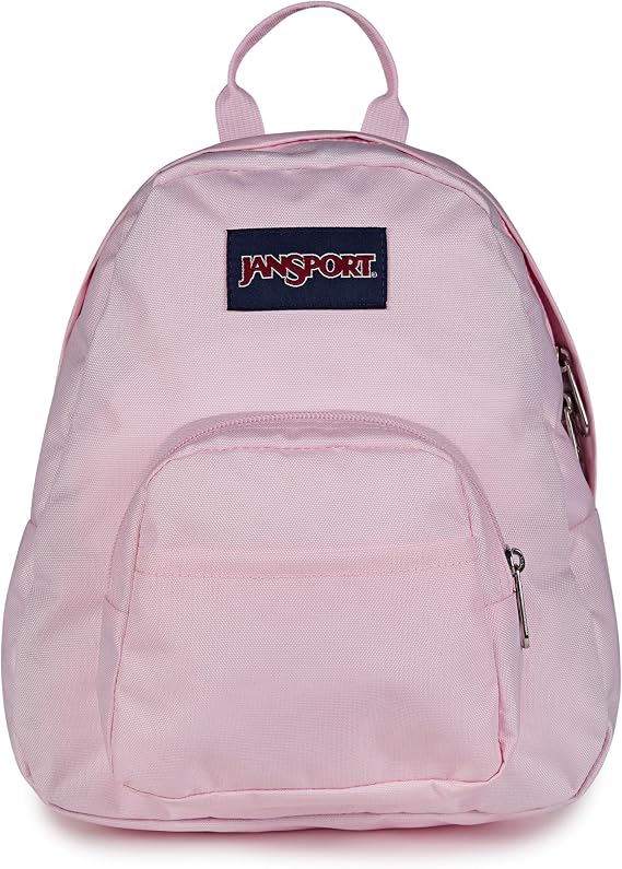 JanSport Half Pint Mini Backpack – Compact Everyday Backpack with Front Utility Pocket, 10 L Capacity, 25 x 22 x 10 cm - Pink Ice