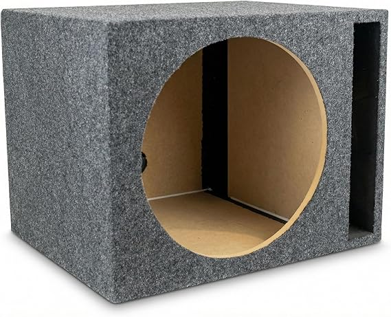 QPower 15 Inch Single Vented Subwoofer Enclosure Box for Car Audio System | Car Audio System