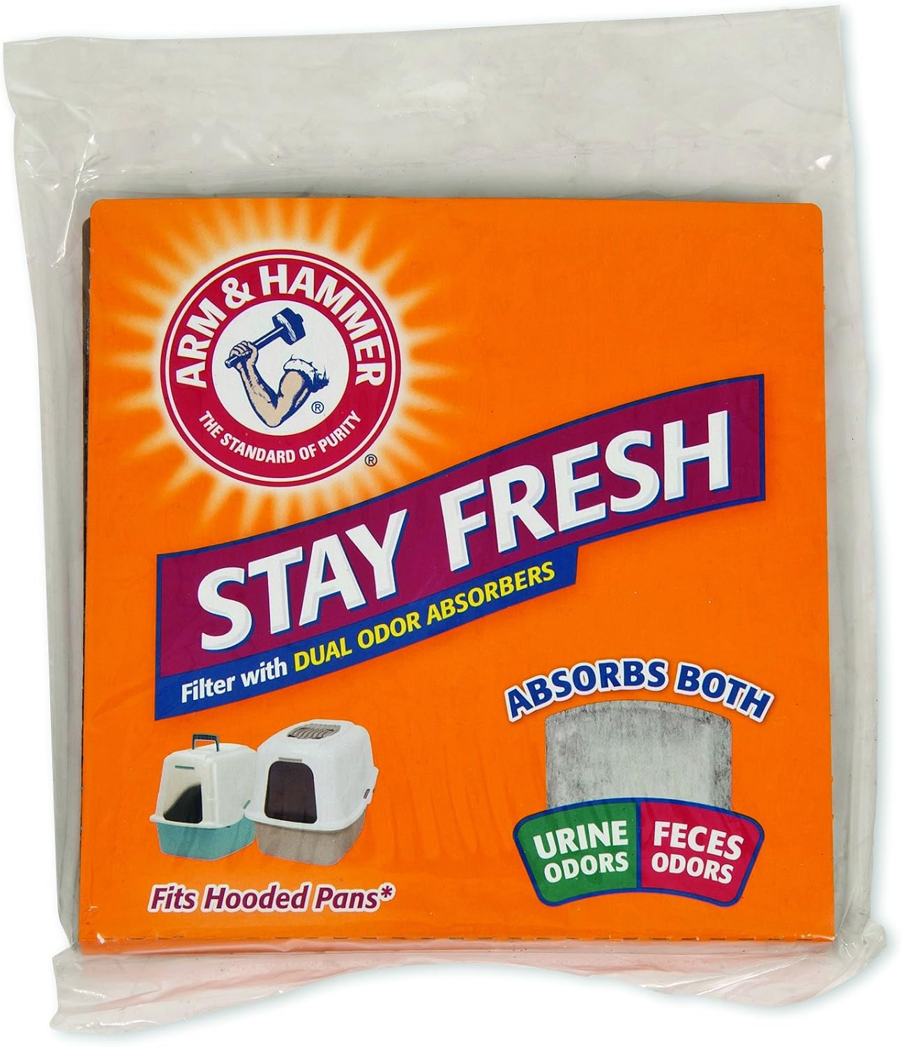 Arm & Hammer Universal Cat Litter Filter with Dual Odor Absorbers, Fits Hooded Pans, Pack of 1