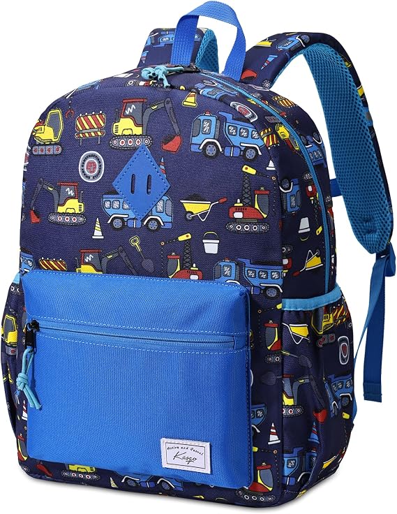 Kids Backpack for Boys Girls, 13L Lightweight Water-Resistant Primary School Bag for Year 1-3 Ages 6-9, Fits A4 Folder, with Chest Strap & Water Bottle Holders, H: 38 cm