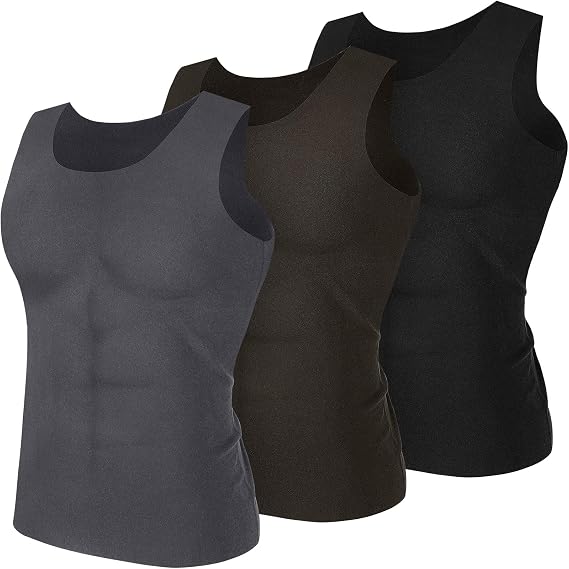 Toulite 3 Pcs Thermals for Men Tank Top Winter Thermal Sleeveles Shirts Men Underwear Tops Warm Undershirt Base Layer Vest